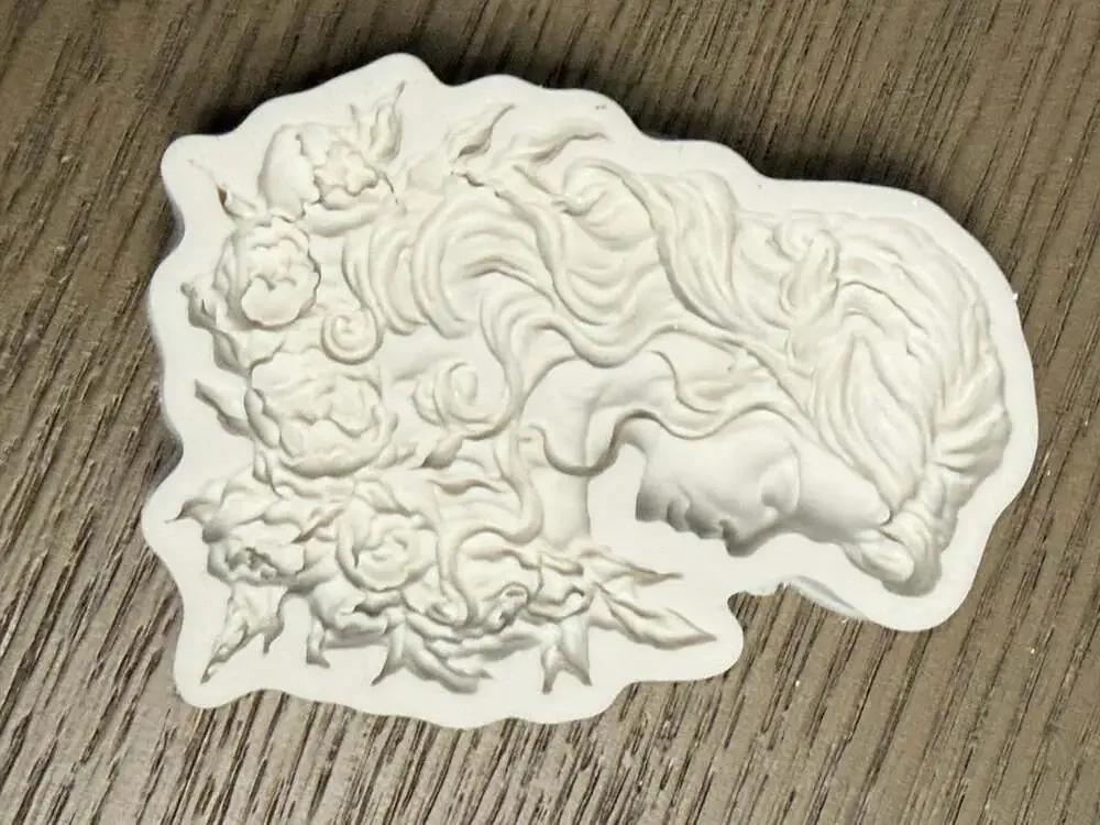 4-Piece Set Flower Goddess Lady Silicone Fondant Mold for Cake Decorating